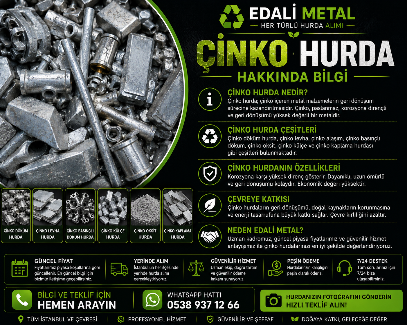 Fatih çinko ve kurşun hurda alımı